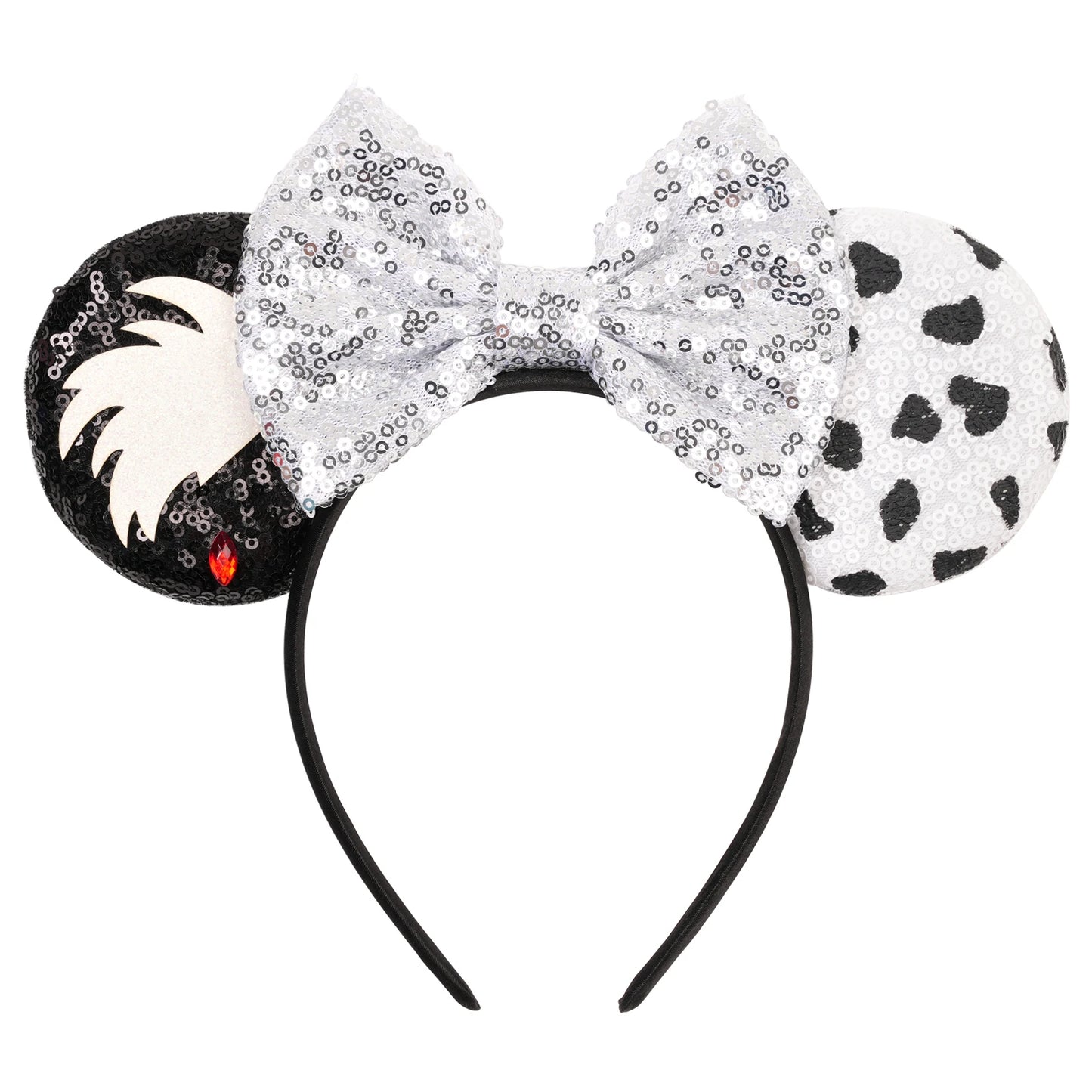 New Christmas Halloween Mouse Ears Headband Cartoon Sequin Bows Headband Birthday Party Princess Cosplay Costume For Women Ad