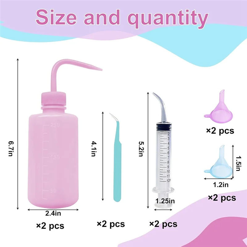 ABKP-DIY Craft Set-Snow Globe Tumbler Supplies Kit-Complete 10-Piece Includes Bent Syringe, Tweezers& Small Funnel