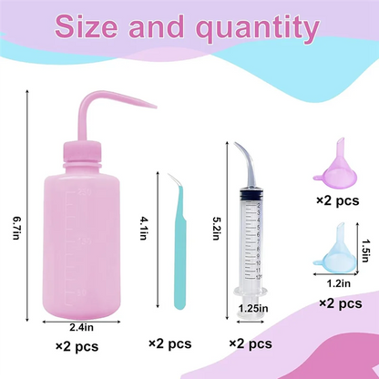 ABKP-DIY Craft Set-Snow Globe Tumbler Supplies Kit-Complete 10-Piece Includes Bent Syringe, Tweezers& Small Funnel