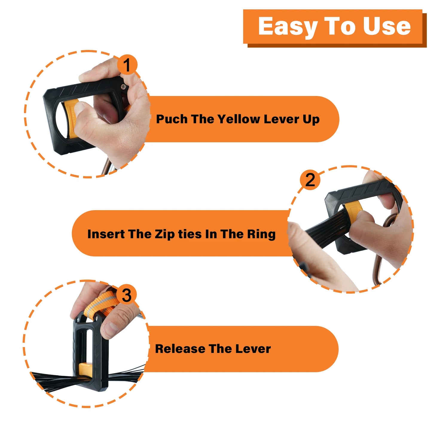 Zip Ties Holder,Reusable Zip Tie Organizer Band,Cable Tie Bracket for wire ties Arrangement.(1PC/black)
