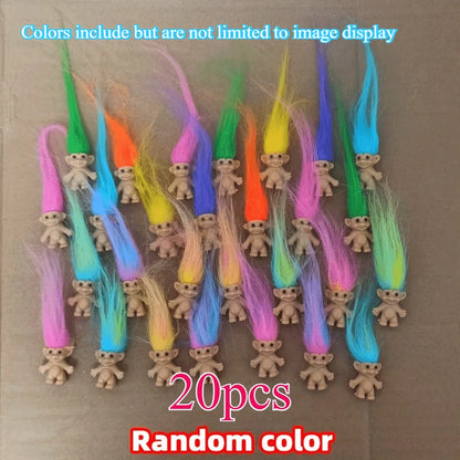 Troll Dolls, Vintage Trolls Lucky Doll Figures, Chromatic Adorable Cute Little Guys Collection, Party Favors,Christmas,Hallow