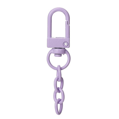10pcs/lot Keyring Lobster Clasp Spring Buckle With Chains Colored Keychains For DIY Jewelry Making Key Ring Hooks Bags Buckle