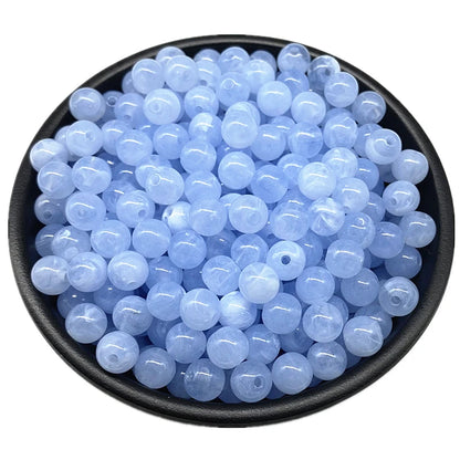 6 8 10mm Acrylic Round Beads for Jewelry Makeing Bracelet Necklace DIY Accessory - 26 / 8mm 50pcs