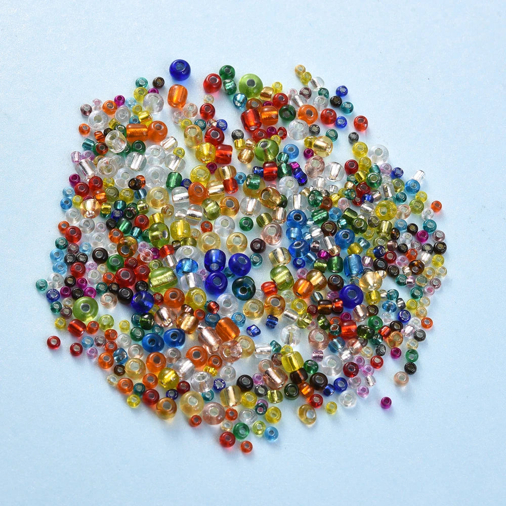 1000/500/200Pcs 4/3/2mm Glass Transparent Seed Bead Spacing Beads For Hand-Beading Diy Jewelry Accessories Bracelet Necklace