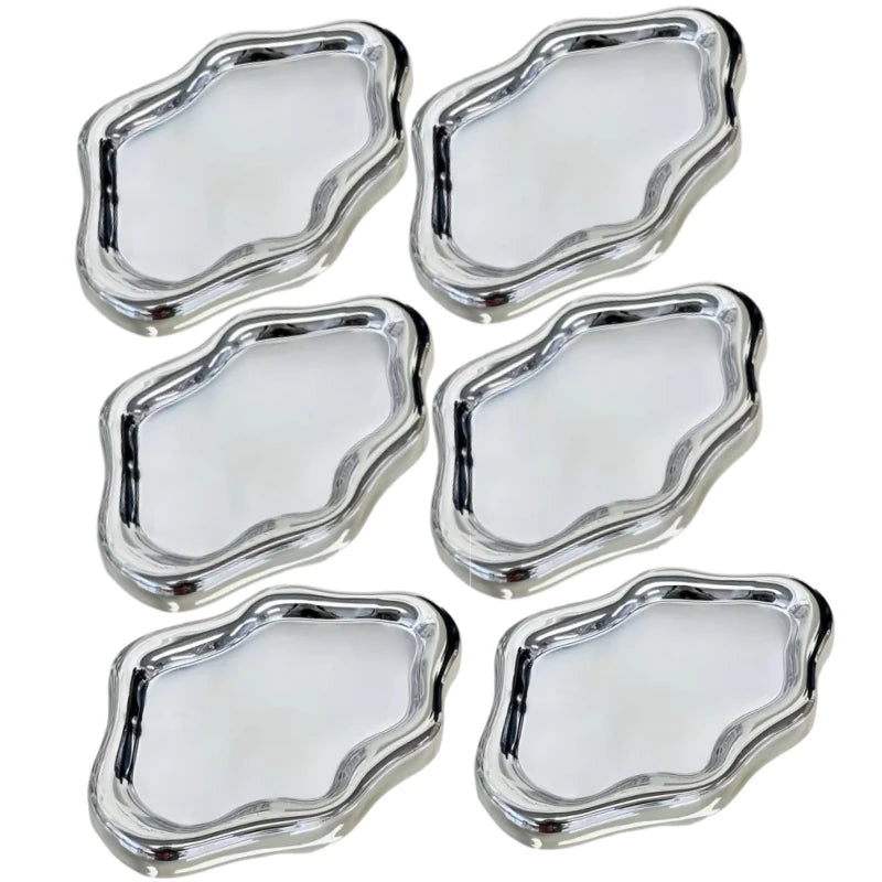 Cloud-Shaped Jewelry Tray Decorative Plate for Rings Earrings Bracelets & Necklaces Plastic Vanity Tray for Women Bedroom Dec