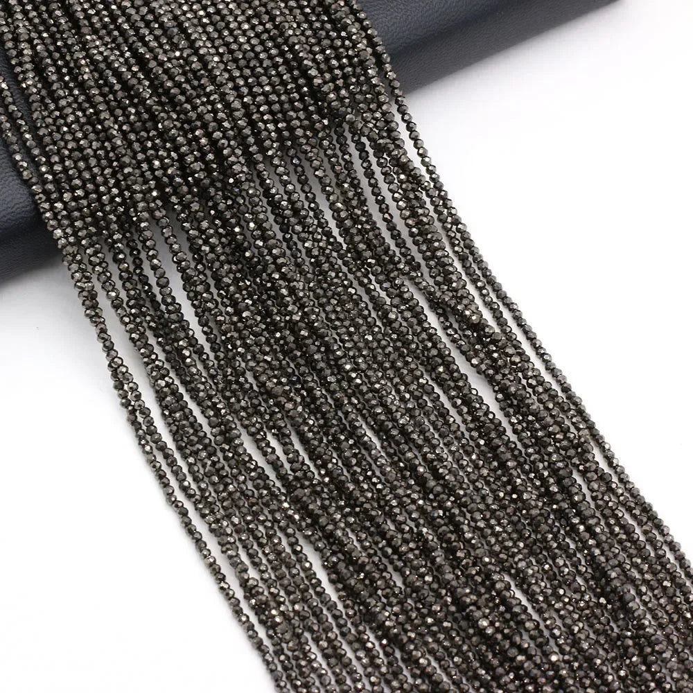 Natural Stone Beads Small Round Beads Mix Color Faceted Loose Spacer Beaded for Jewelry Making DIY Bracelet Necklace Accessor