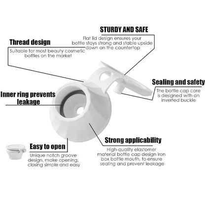 Bottle Emptying Caps, 3/6pcs Adapters Transfer Connector, 3 Sizes Inverted Caps Flipping Bottle, Inverted bottle cap Get Ever