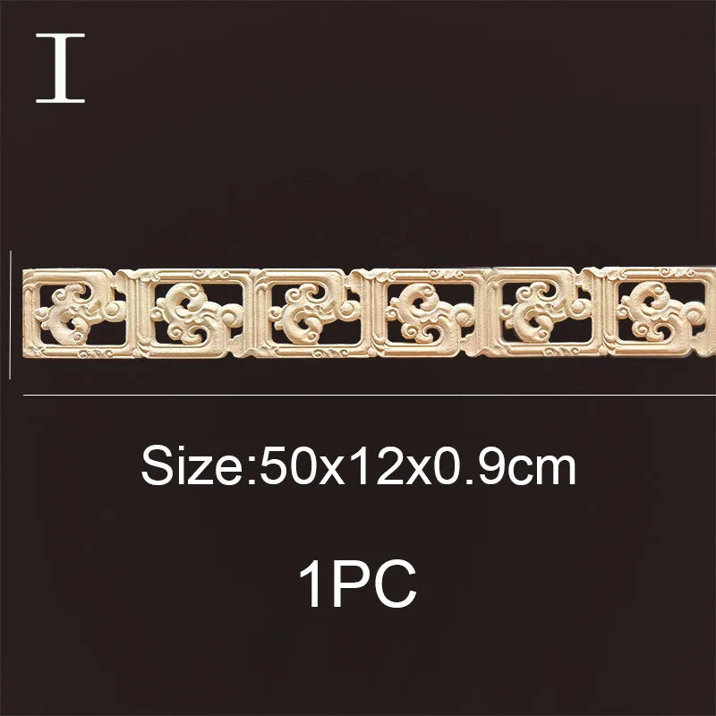 Decorative Wood Molding Wood Carved Corner Onlay Applique Frame Cabinet Home Decor Figurines Wall Art Furniture Accessories