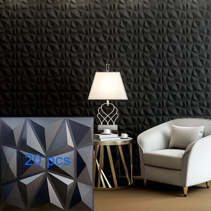 12pcs/20pcs 3D textured wall panels for indoor wall decoration,suitable for living room hall bedroom hotel office,30cmx30cm -