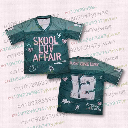 Skool Luv Affair Football Jersey World Tour 2026 Comeback Merch Shirt Kpop Gift for Summer Men's And Women's Cosplay T-shirts