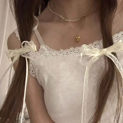 2Pcs White Sweet Lace Long Bow Hair Clip Women Girls Ribbon Tassel Bowknot Hair Pins Braid Barrettes Trend Hollow Out Headwea