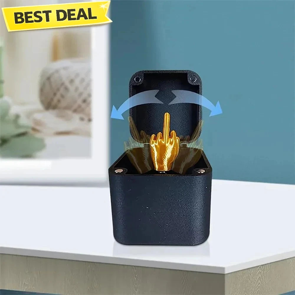 Middle Finger Surprise Gift Boxs Christmas Fun Prank Gift Offices Desk Home Decor Gift Decoration Toys Children Miniature Ite