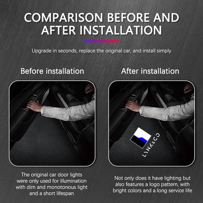 Led Car Door Logo Projector Welcome Light For Lynk&Co 01 02 03 05 09 Car Accessories