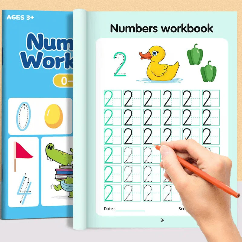 A 48-page children's writing practice workbook, numbered 0-100 tracing paper, suitable for preschool classes and kindergarten
