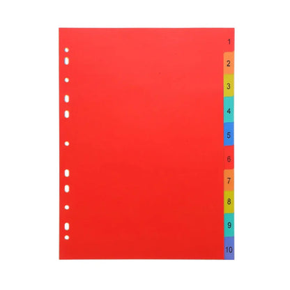 10/21 PCS Binder Dividers, Number 1-10, Letter A-YZ Label Notebook Dividers, Suitable for 2/3/4/11 Ring Binders. - 1-10
