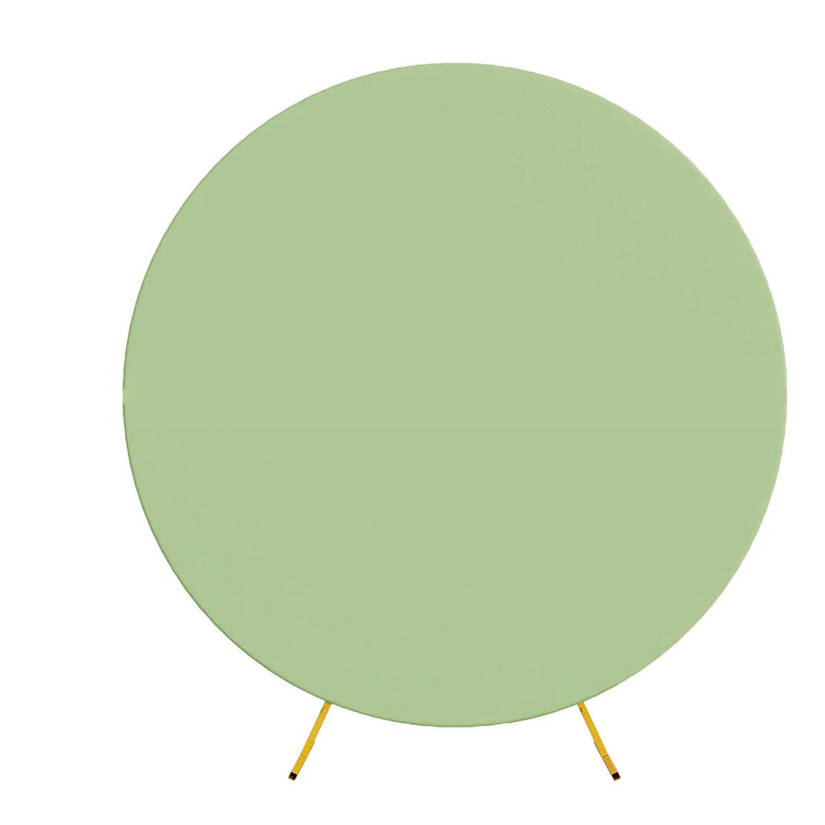 Pure Color Circle Round Backdrop Cover Wedding Baby Shower Birthday Party Decor Elastic Photo Background（Without Shelf）