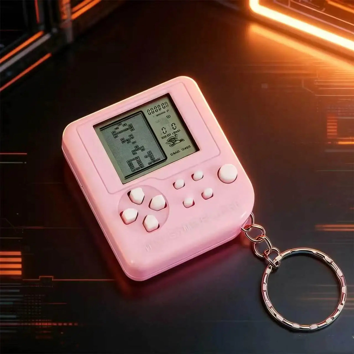 Classic Retro Mini Handheld Game Console Children Educational Electronic Game Toy Creative Gift for Kids - Maka Pink