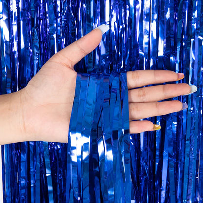 as a Party Metallic Tinsel Foil Fringe Curtains Backdrop for Birthday New Year Eve Party Photo Wedding Baby Shower Decor - da
