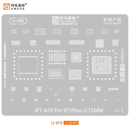 Amaoe BGA Reballing Stencil Template For iPhone 17 16 15 14 13 12 11 Pro Max XSMax 8 7P 7 6 A18 Tin Planting Soldering Net to