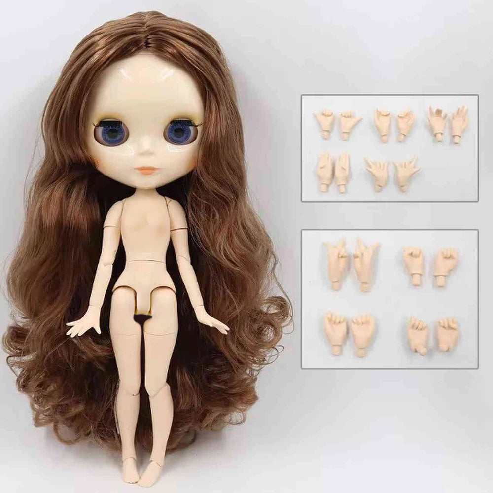 ICY DBS blyth doll 1/6 bjd toy joint body white skin shiny & matte face 30cm on sale special price toy gift anime doll - glos