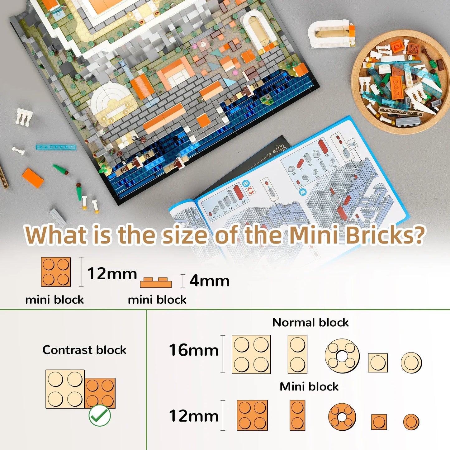 ‌Acropolis of Athens City Architecture Building Blocks Ancient Greeked Landmarks Model for Kids Educational Historical Puzzle