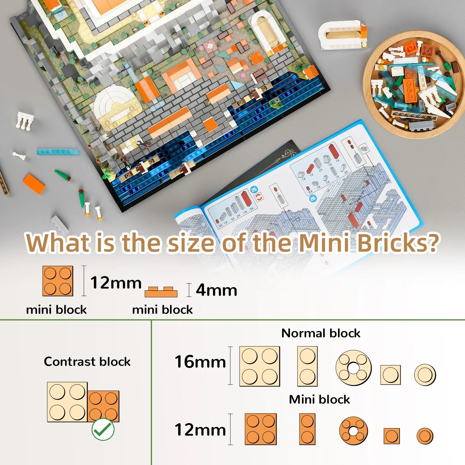 ‌Acropolis of Athens City Architecture Building Blocks Ancient Greeked Landmarks Model for Kids Educational Historical Puzzle
