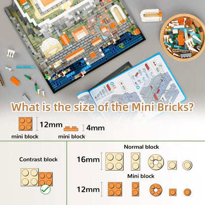 ‌Acropolis of Athens City Architecture Building Blocks Ancient Greeked Landmarks Model for Kids Educational Historical Puzzle