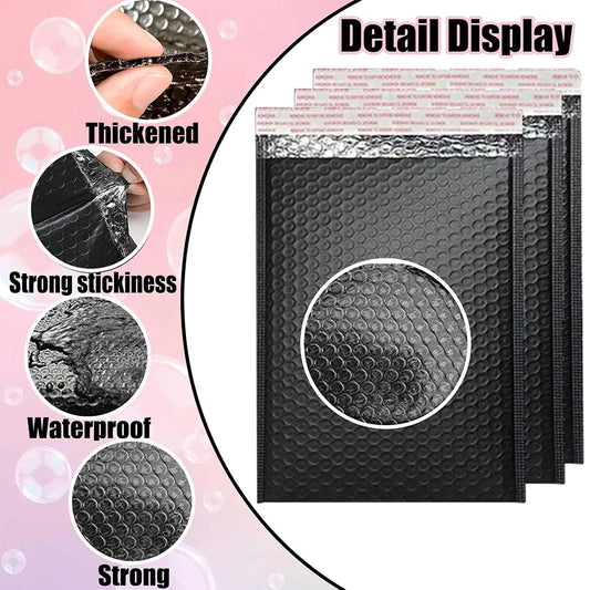 20Pcs Black Bubble Mailers Self Seal Mailing Envelopes Bags for Small Business Shipping and Packaging