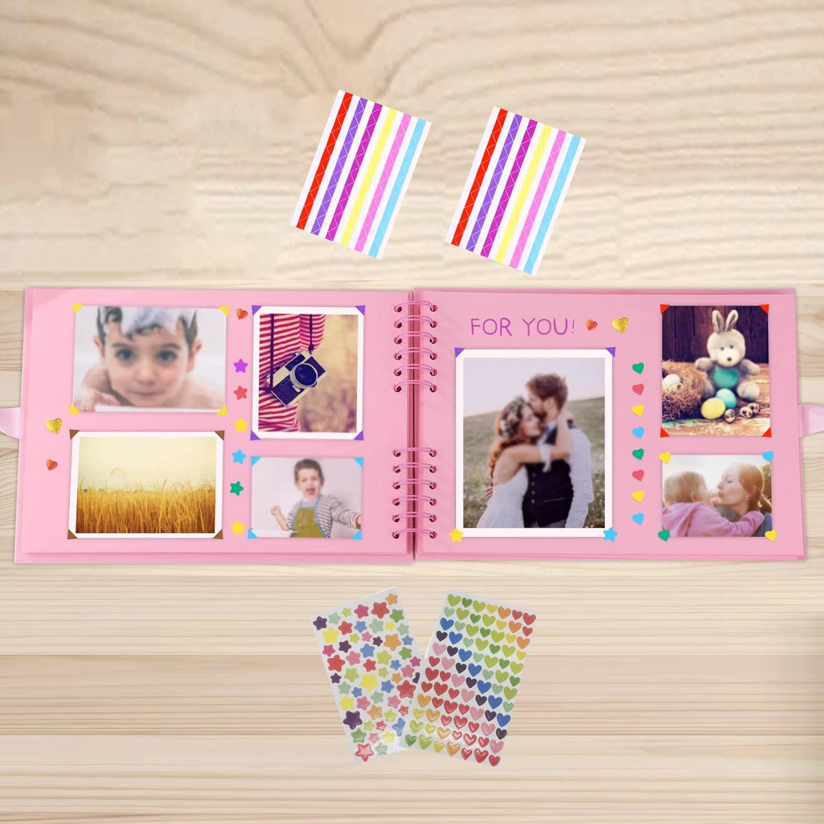 11.5 x 8.5-inch Scrapbook Album, Wedding Guest Book, Anniversary Memory Scrapbook, Wedding Photo Album & DIY Craft Album