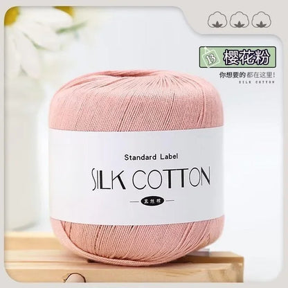 50g/PC Silk Lace Cotton Milk Crochet Yarn Baby Hand-Knitted Warm Soft Knitting Thread for Hand Knitting Supplies Cross Stitch