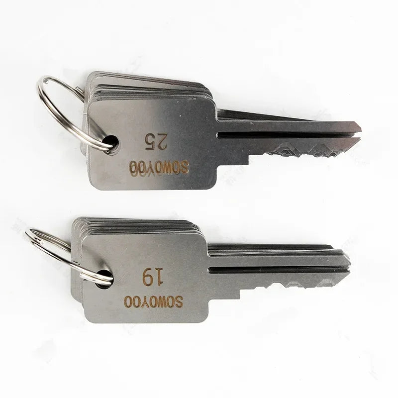 48 In 1 Locksmith Tools Lock Keys Set for Bull Head Lock for S Groove Lock For One Word Locks for SOWOYOO