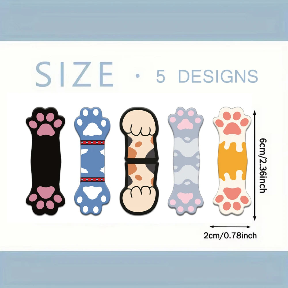 5PCS Creative New Product Cat Claw Magnetic Bookmark Student Supplies Books Interpage Decoration Bookmarks