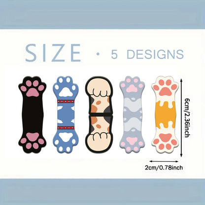 5PCS Creative New Product Cat Claw Magnetic Bookmark Student Supplies Books Interpage Decoration Bookmarks