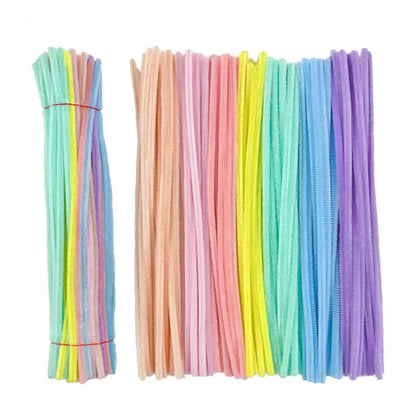 Chenille Stem Pipe Kids DIY Creative Toys Chenille Sticks Cleaners Kindergarten Educational Handmade Material Plush Strips