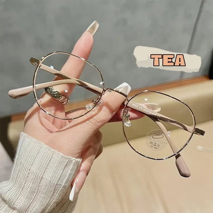 Luxury Myopia Glasses Classic Vintage Anti-blue Light Eyeglasses Women Men Minus Diopter Eyewear Prescription with 0 -0.5To -