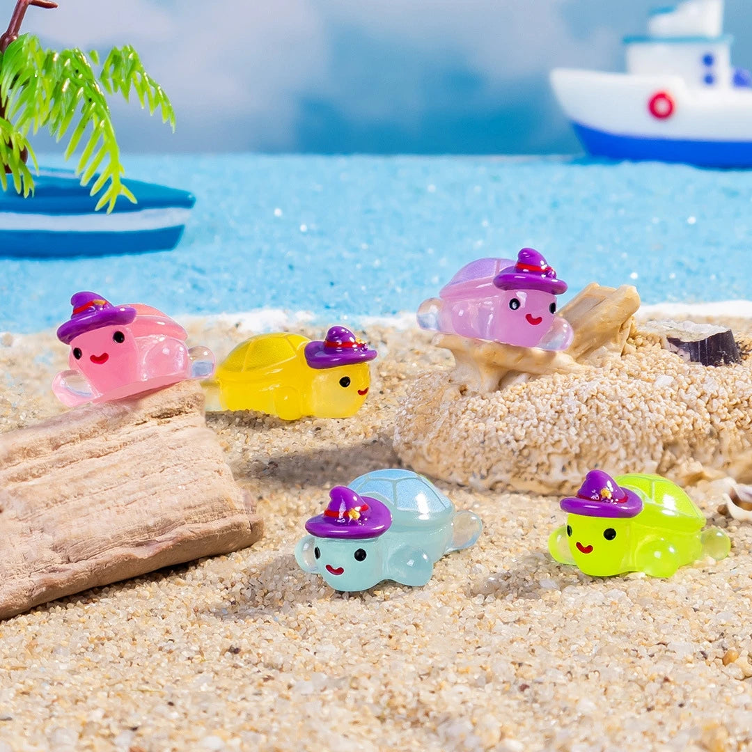 50/30PCS Cute Mini Ocean Resin Turtle Animals Tiny Sea Animals Figurines Marine Miniature Aquarium Ornaments Home Decorations