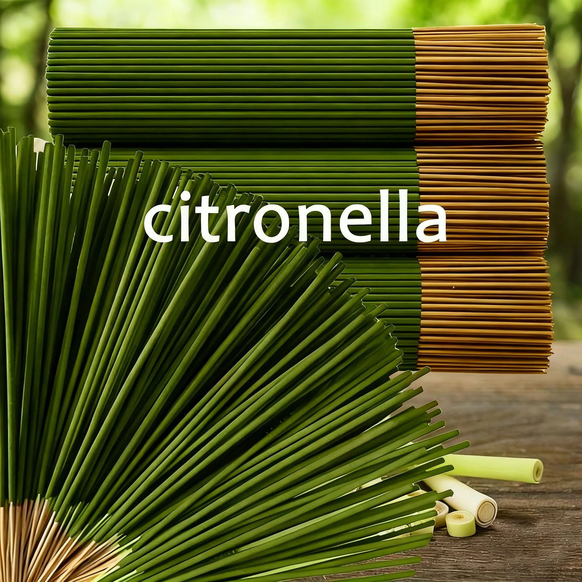 Lemongrass Sticks That Extend the Burning Time, Artificial Wooden Four-Season Fragrance, Suitable for Home, Camping, Garden, 