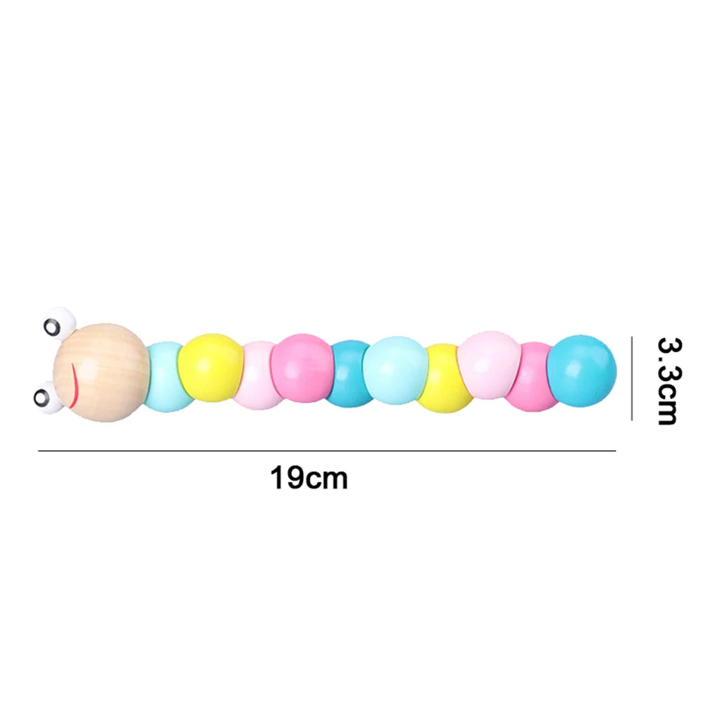 Rainbow Stacker Wooden Ring Educational Toy Kids Tower Stack Up Blocks Color Shape Game Baby Montessori Toys for Children Gif