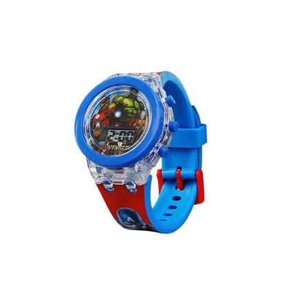 Flash Light Frozen Mickey Kids Watches For Girls Cartoon Snow White Car Children Watch Boys School Student Digitel Clock Gift