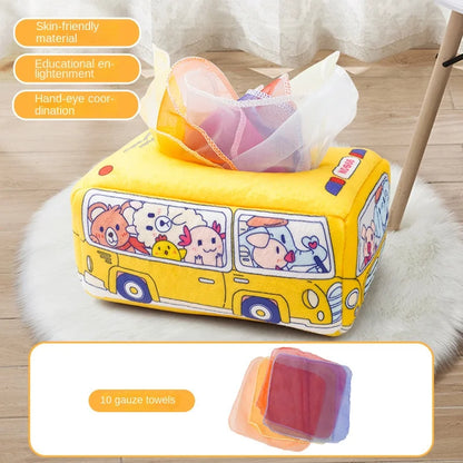 Baby Montessori Toy,Magic Tissue Box,Educational Learning Activity Sensory Toy For Kids Finger Exercising Busy Board Baby Gam