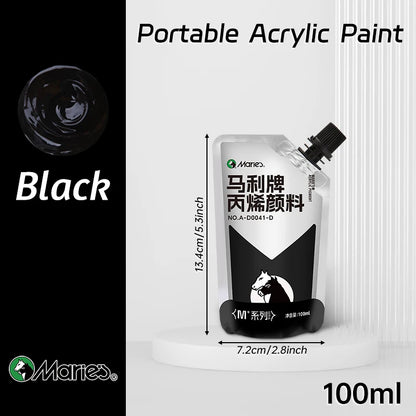 100ml Marie's Acrylic Paint,Assorted Colors,Waterproof,Pigments for DIY Craft,Rock,Wood,Professional Pigments for Adults,Arti
