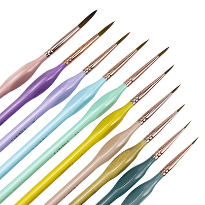 10/11pcs Miniature Paint Brushes, Detail Tip Paint Brushes Set With Ergonomic Handle - Suitable For Acrylic Painting, Oil, Wa
