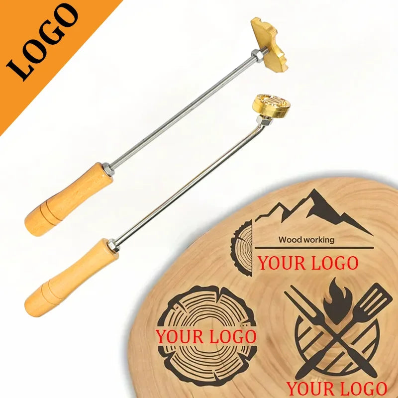 M8 Logo Customized Iron Branding Stamp Personalized Customization Wooden Soldering Iron Seal Customized Leather Stamping Seal