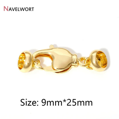 2 Sizes 18K Gold Plated Brass Metal Lobster Clasps Hooks Connector,Clasps For Jewelry,DIY Fashion Jewelry Making Accessories 
