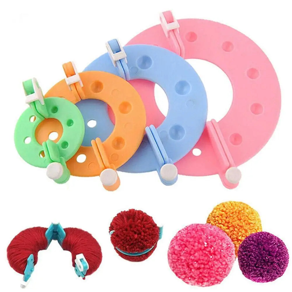 8pcs Wool Ball Maker Knitted Tools Yarn Pompon Wool Plush Ball Set Fluff Ball Wool Ball Production Tools Pompoms