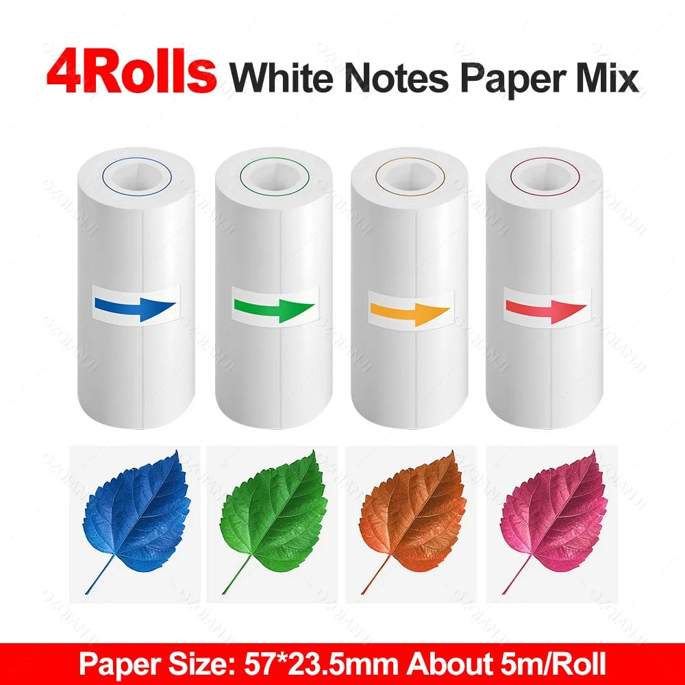 Thermal Printer Papers 57mm Color Papers for Camera Instant Print Kids Camera Printing Inkless Mini Portable Photo Printer - 