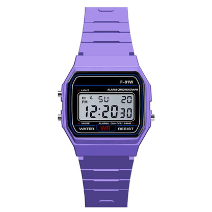 Luxury Men Analog Digital Military Armys Sport LED Waterproof Wrist Children Watch for Kids Bracelet Alarm Women Clock - Purp