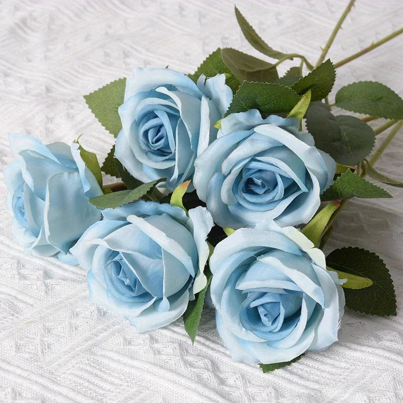 12pcs Realistic Artificial Rose Bouquet for Weddings, Birthdays, and More for Floral Arrangements and Home Decor