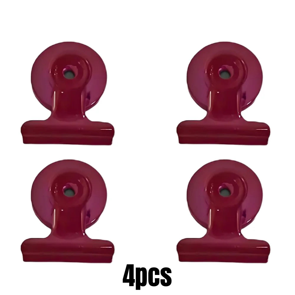 4/16pcs Magnetic Clips Heavy Duty Refrigerator Whiteboard Space-Saving Clip Set for Kitchen Office Photo Displays Holder Deco