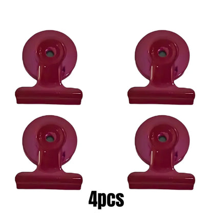 4/16pcs Magnetic Clips Heavy Duty Refrigerator Whiteboard Space-Saving Clip Set for Kitchen Office Photo Displays Holder Deco